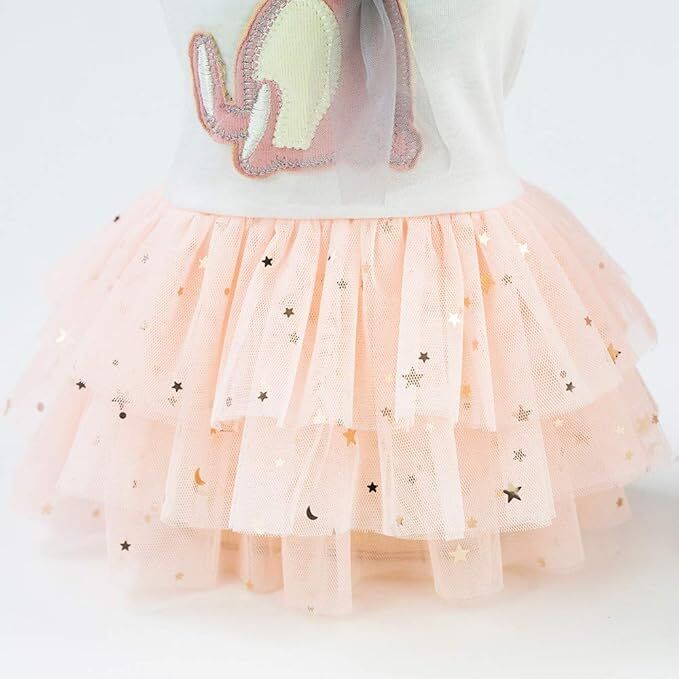 Pet products 2-Pack Small Dog Dress Female Tiny Puppy Clothes Girl Tutu for Dogs Dresses Harness Birthday Apparel(Chest circumference42cm, back length30cm, neck circumference29cm)