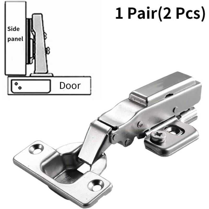 Soft Close Cabinet Hinges 35Mm Cupboard Door Hinge 110 Degree Full Overlay Furniture Hinge With Installation Screws, 1