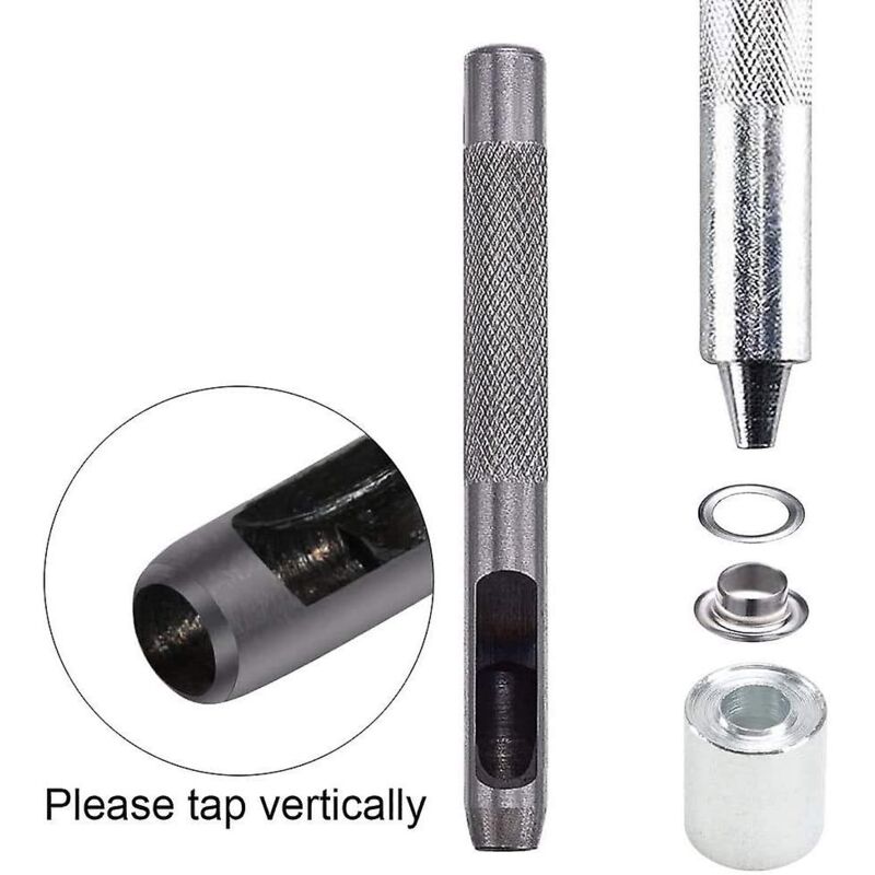 Grommets Eyelets Tools Metal Grommet Kit Eyelet With Tools Eyelet For Canvas Tarpaulin Tent Repair (8Mm)