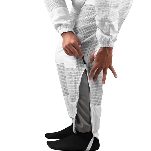 OZBee Premium Full Suit 3 Layer Mesh Ultra Cool Ventilated Round Head Beekeeping Protective Gear Size 2XL