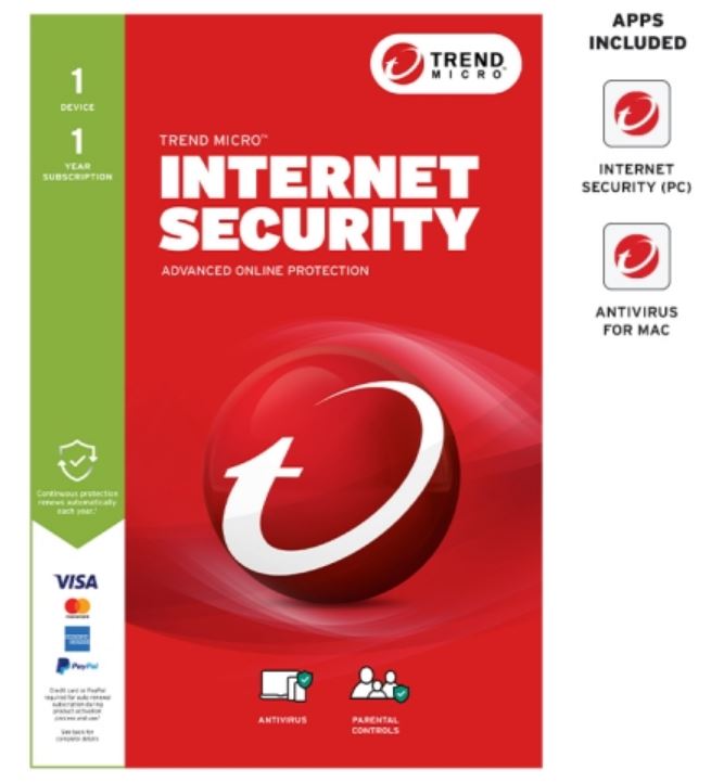 TREND MICRO Micro Internet Security (1 Device) Retail Mini Box Auto Renew
