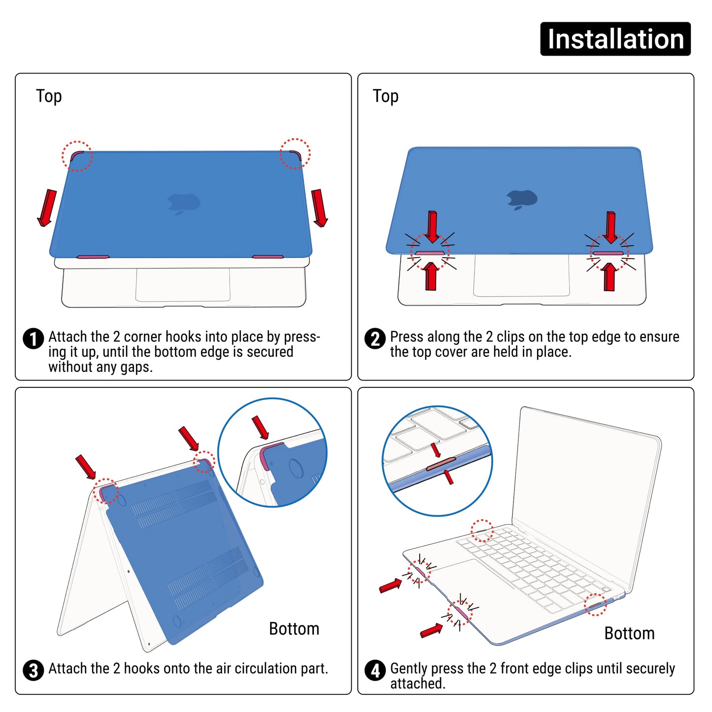 Suitable for 2023 2022 MacBook Air 13 inch case M2 Model A2681 Hard Shell Case Keyboard Cover Black