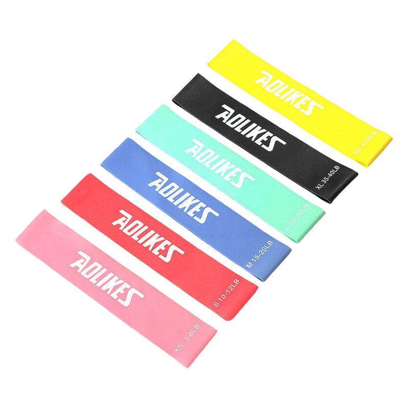 Aolikes Resistance Bands Power Heavy Strength Exercise Fitness Gym Yoga - 6 PCS Set