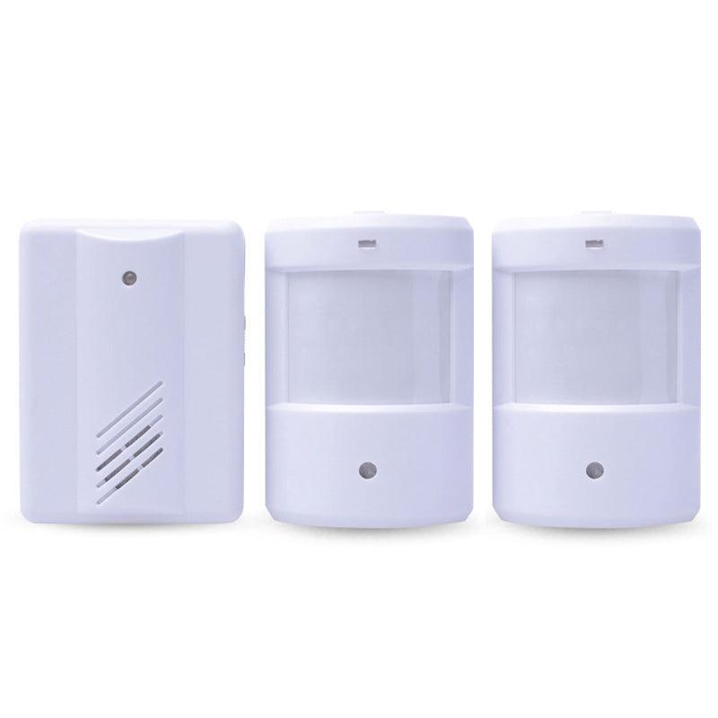 Restaurant Shop Door Entry Wireless Pir Motion Sensor Door Chime Door Bell Alarm - 2 Receivers+1 Sensor