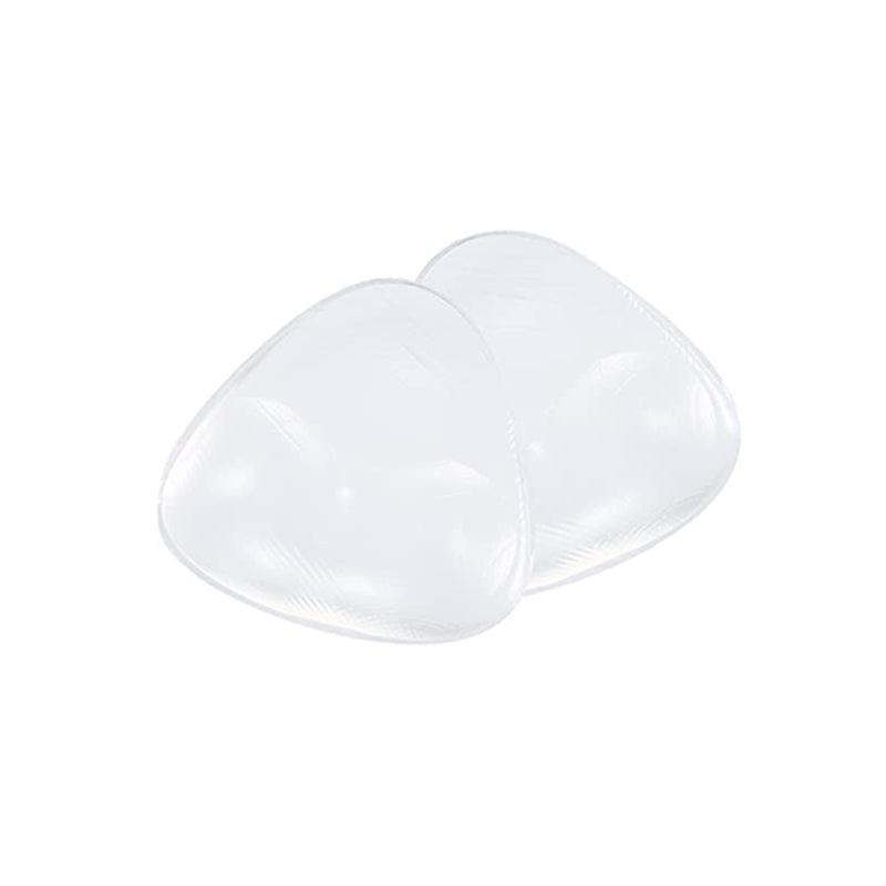 Triangle Push-Up Silicone Bra Inserts Breasts Pad Bikini Bra Cleavage Enhancers - Transparent-Small