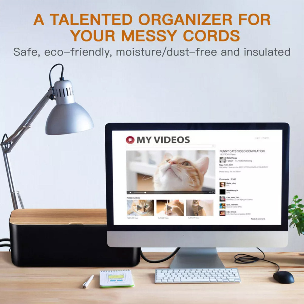 Large Cable Wire Storage Box Case Cord Management Socket Tidy Organizer