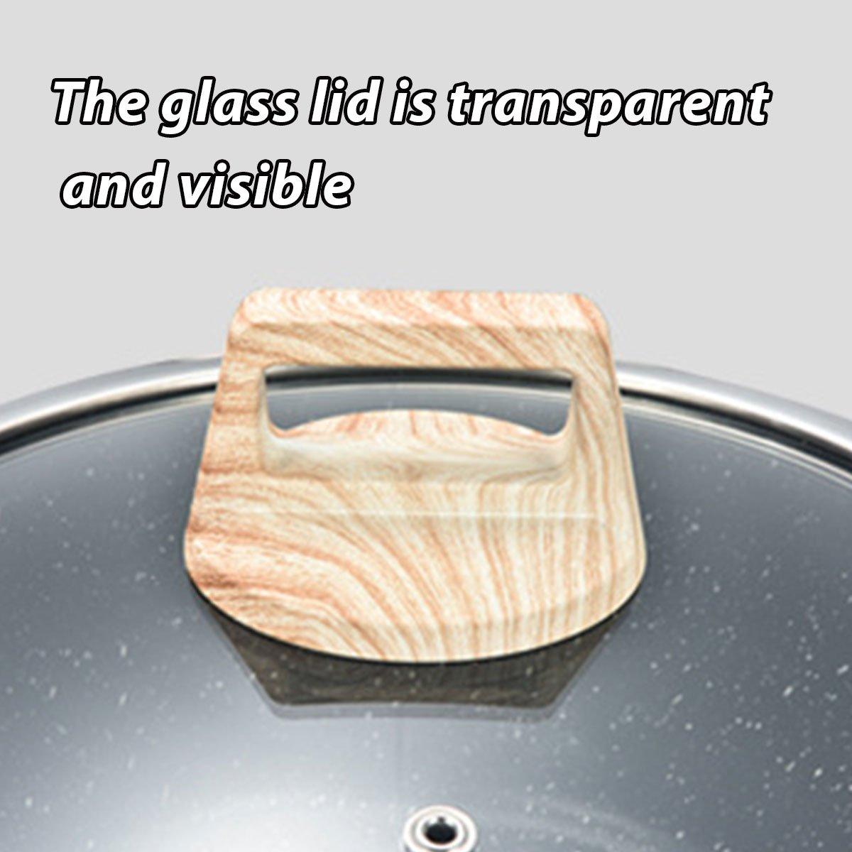 12pcs Nonstick Stone Coated Cookware Set with Frying Pans Steamer and Soup Pots