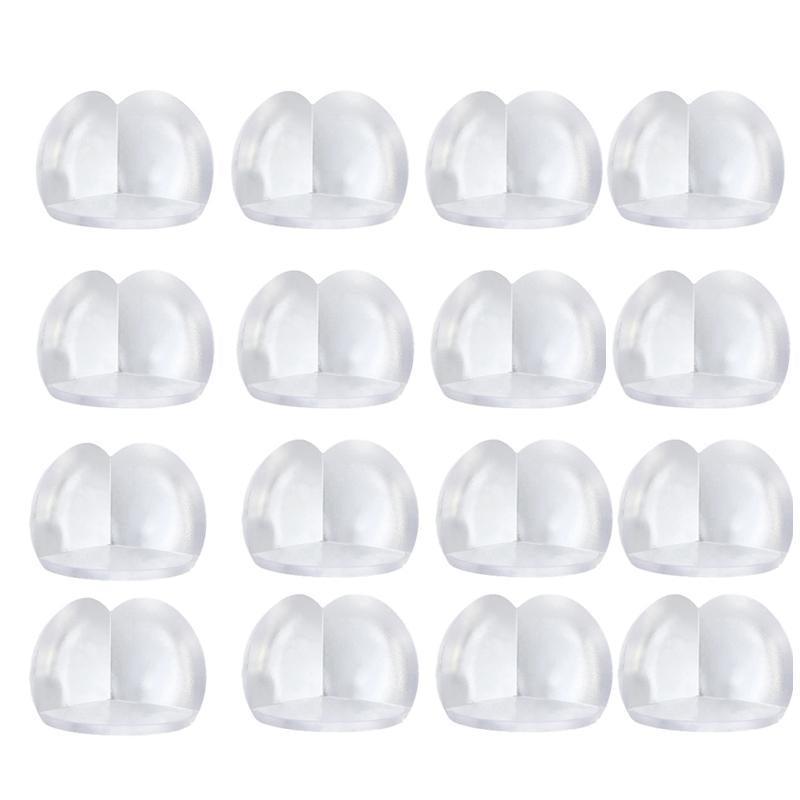 Transparent PVC Table Corner Guards Anti-Collision Protective Covers for Furniture - 4 PCS