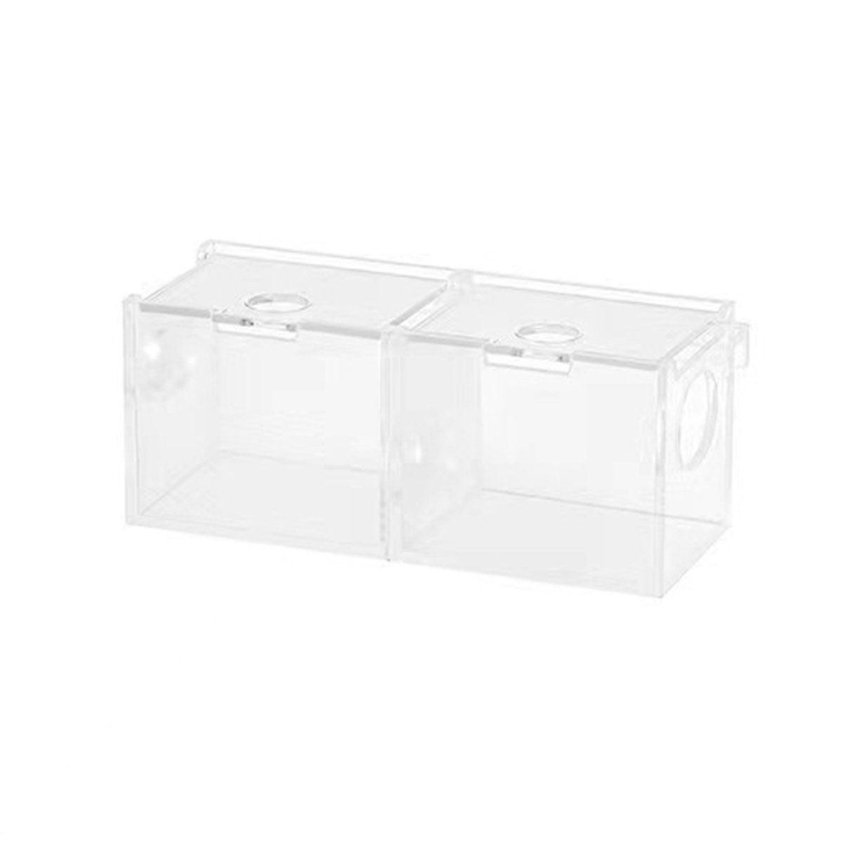 Fish Tank Filter Box 3in1 Oxygenating Wall Mount Built In Silent Water Purifier - Black-2Grids