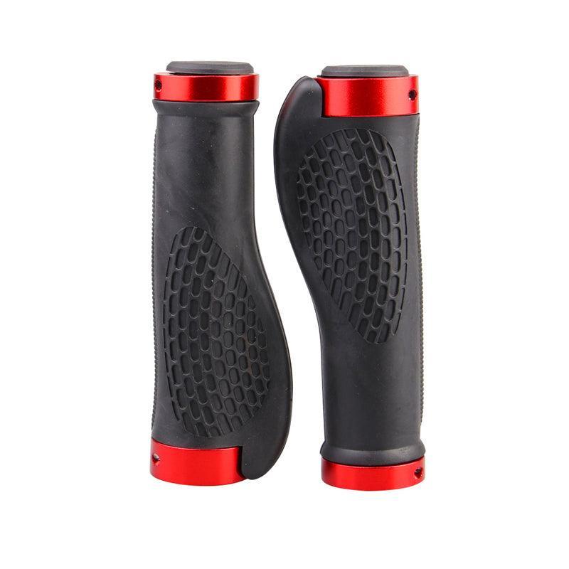 Cycling Lock-On Mtb Ergonomic Mountain Bike Rubber Grips Bicycle Handlebar Au - Red