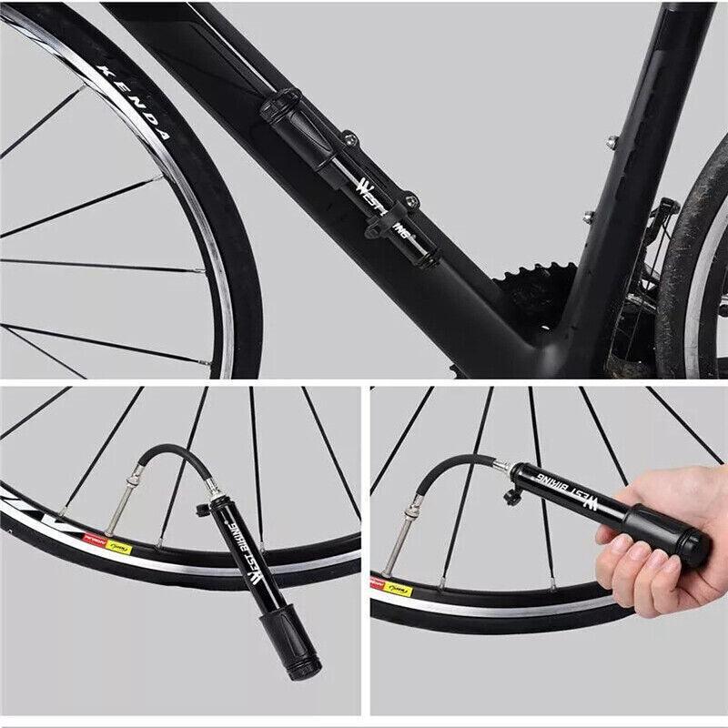 Aluminium Mini Bicycle Air Pump Bike Hand Ball Inflator Portable Cycling Tyre