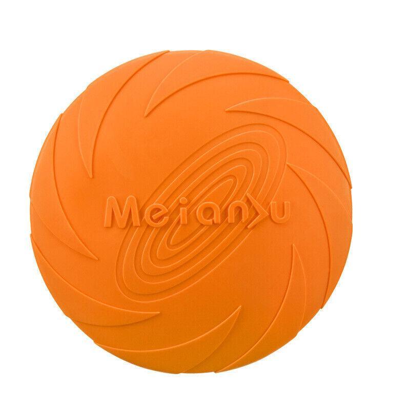 Frisbee Toy for Dogs Outdoor Fetch Training Soft Rubber Pet Flying Disc 18cm - Blue