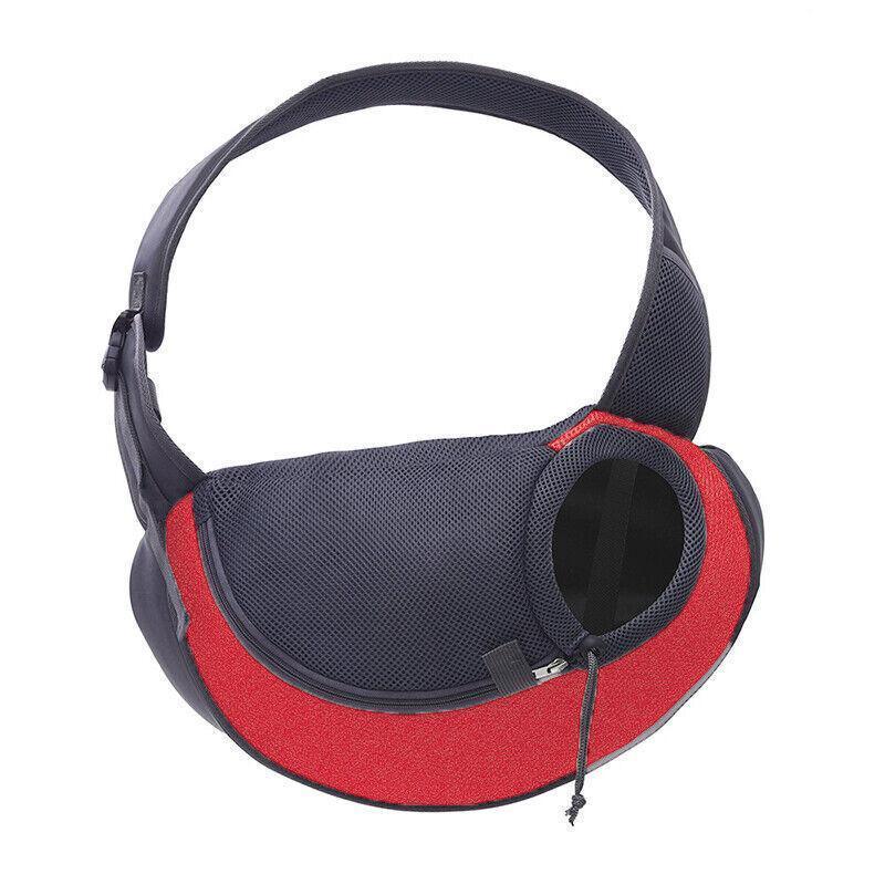 S Size Pet Shoulder Carrier Bag Puppy Cat Dog Travel Sling Backpack Portable - Rose Red