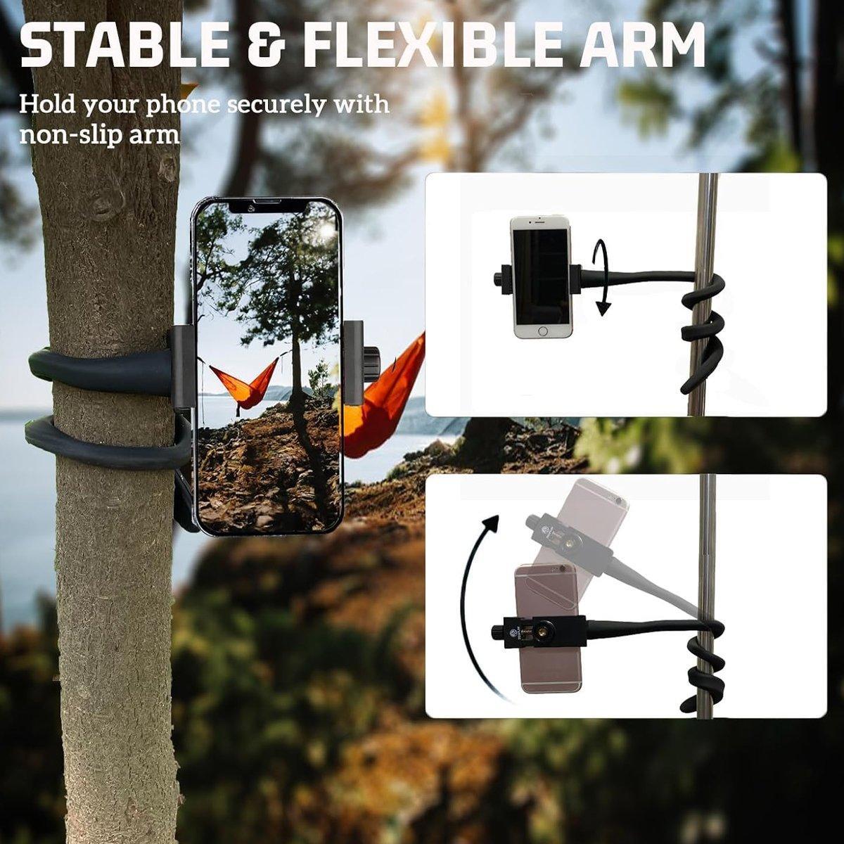 Universal Flexible Phone Holder Silicone Hose Stroller Crib Mount Stand Bracket