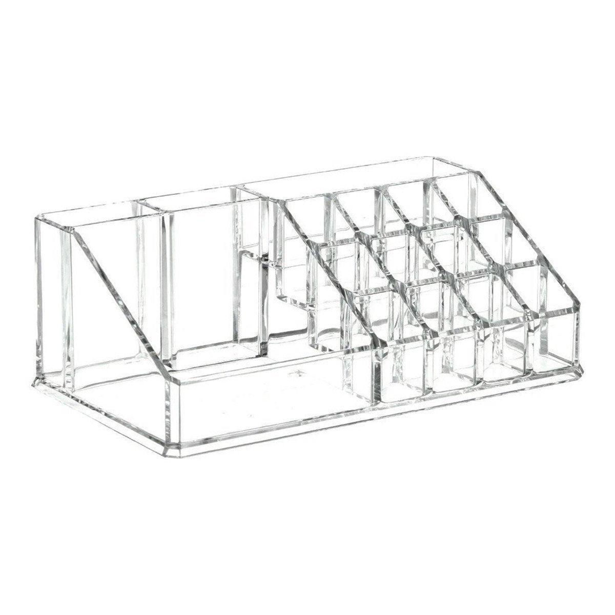 Desktop Transparent Storage Organizer Box Multi-Compartment Display Rack Holder - 9 grids