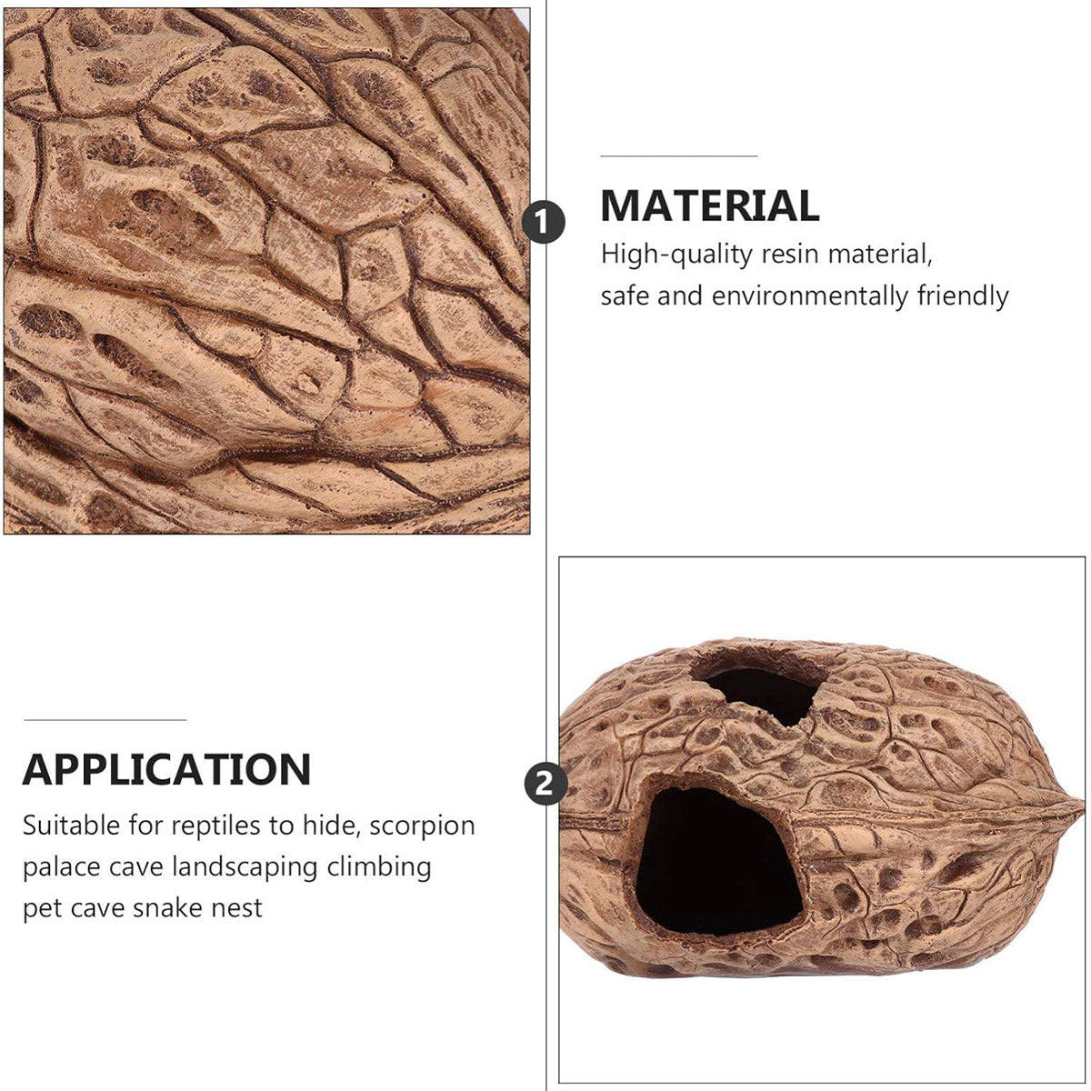 Pet Climbing Shelter Simulated Walnut Resting Box Small Animal Hideaway Decor