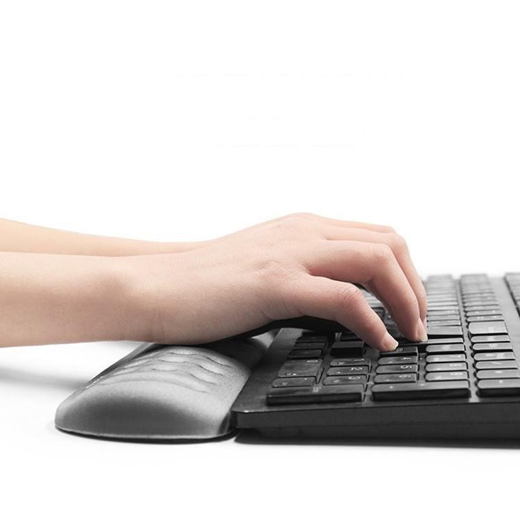 Silicone Memory Cotton Wrist Pad Massage Hole Keyboard Mouse Pad Style Large Keyboard Rest Blue