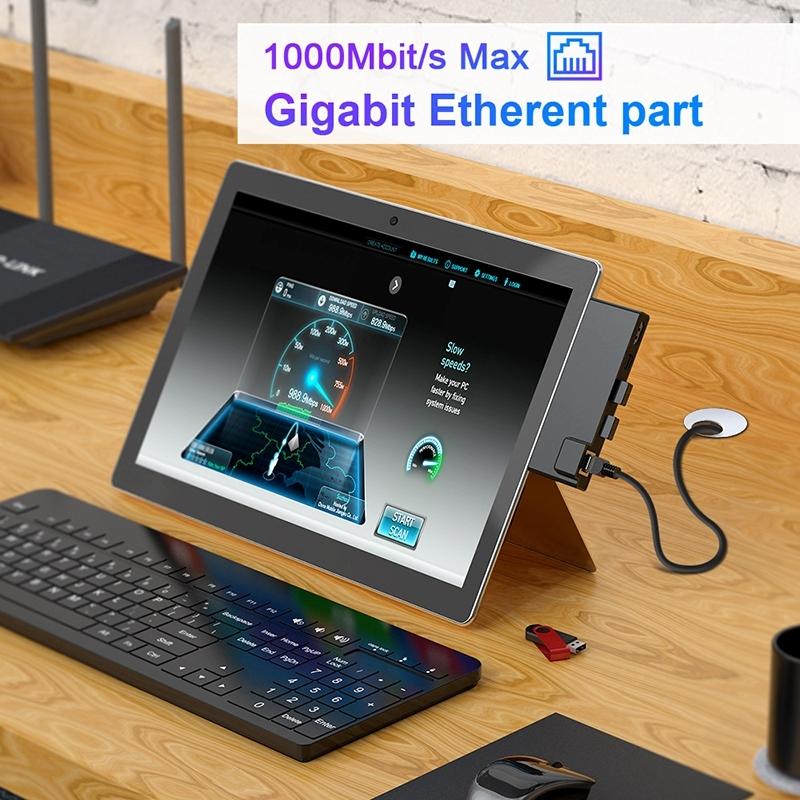 Multi-Port Hub Adapter Rj45 Hdmi Usb 3.0 Type-C X 2