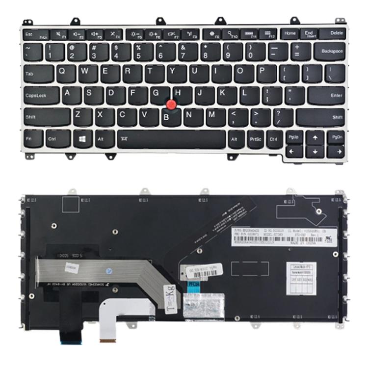 Backlit us Keyboard for Lenovo Thinkpad Yoga 260 / 370 / X380 - Black