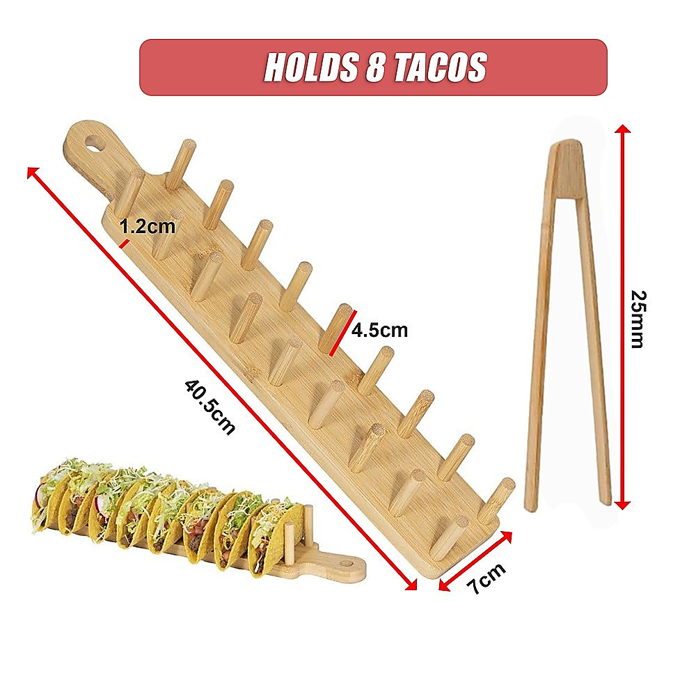 Taco Tray Holder Food Charcuterie Kitchen Gift