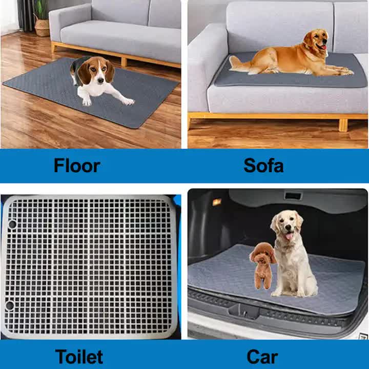 2 PCS Washable Waterproof Pet Pad -Non-Slip, Absorbent, Reusable Mat for Dogs and Cats XL(150*90cm)