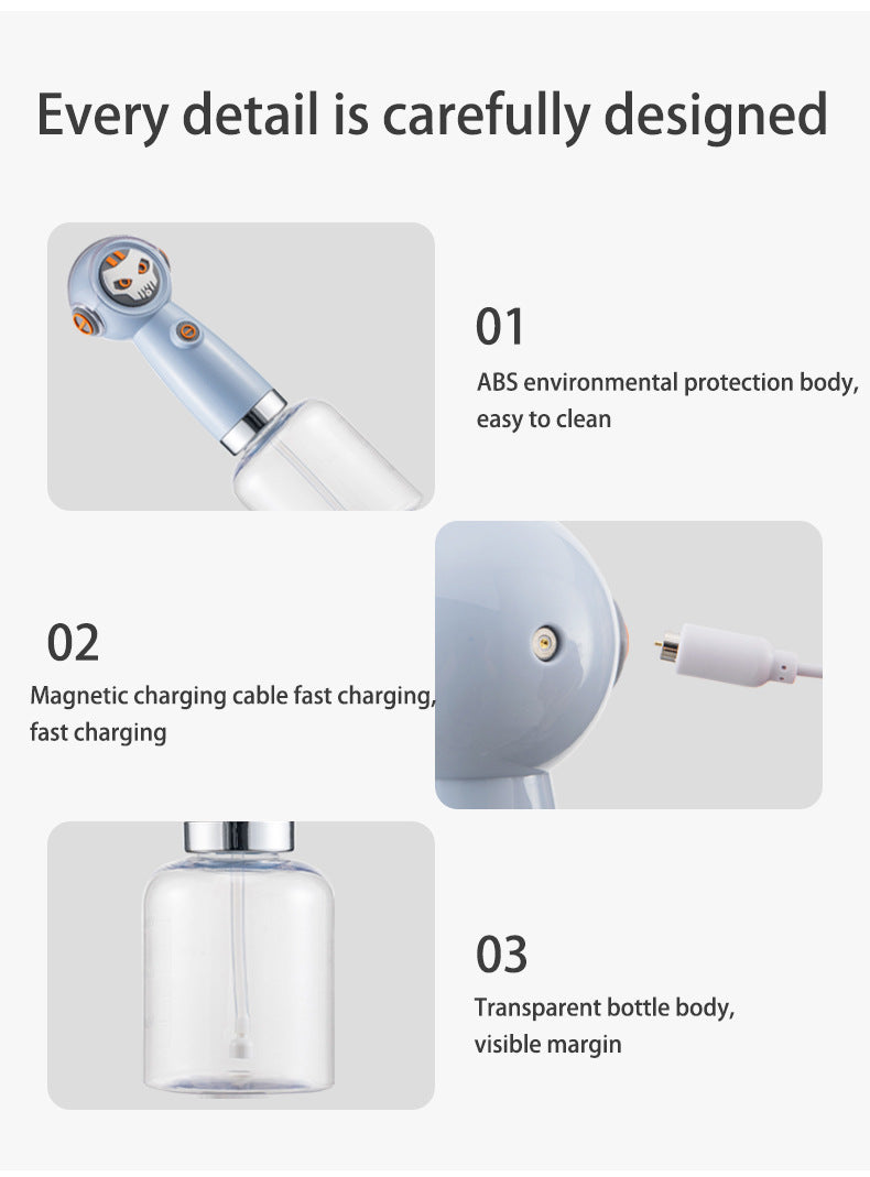 Light blue Electric Pet Shampoo Foamer Gun - Dense Foam, Quiet Operation, Easy Bath