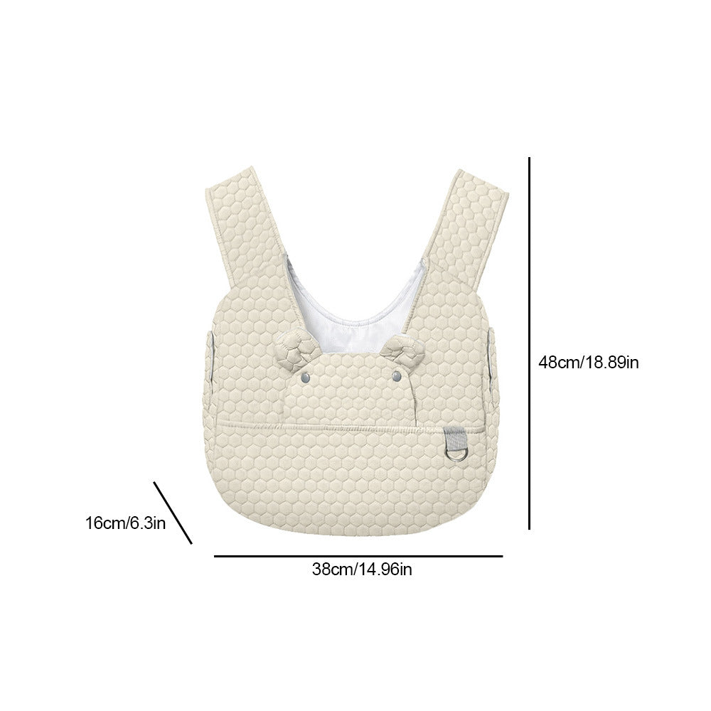 Grey Hands-Free Quilted Pet Carrier Sling - Soft & Comfortable Front Pack for Small Dogs and Cats