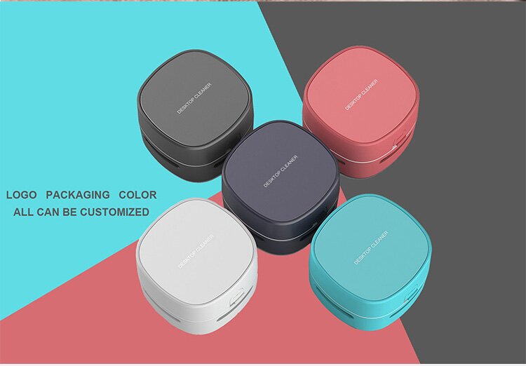 White Rechargeable Cordless Mini Desktop Vacuum - Portable Handheld Cleaner for Desk, Keyboard, Crumb & Dust