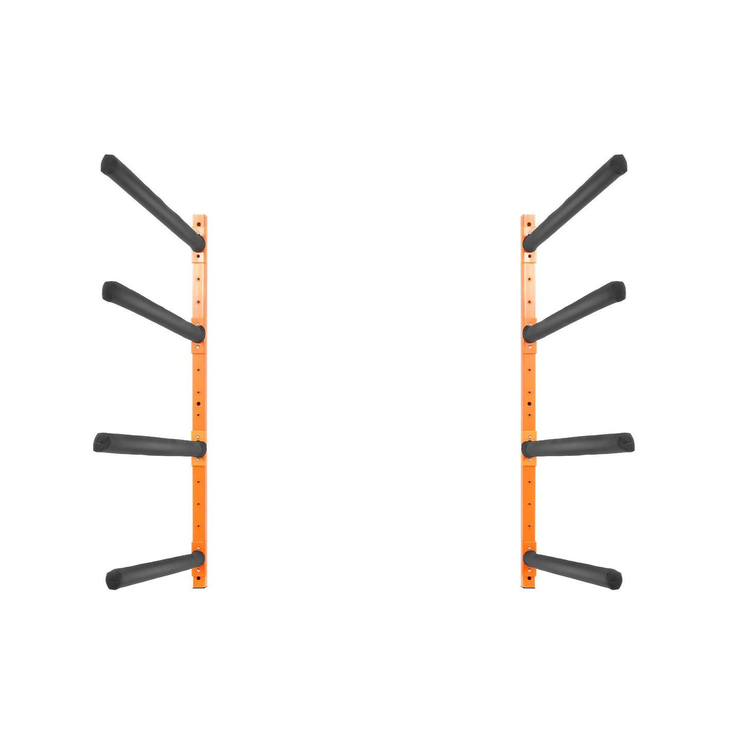 VEVOR Wall Kayak Storage Rack, 4-Capacity Wall Mounted Kayak Holders for Kayak Canoe Paddle Board, Kayak Storage Hooks with Adjustable Padded Arms, 181.6 KG Load Kayak Hanger for Indoor Outdoor Garage