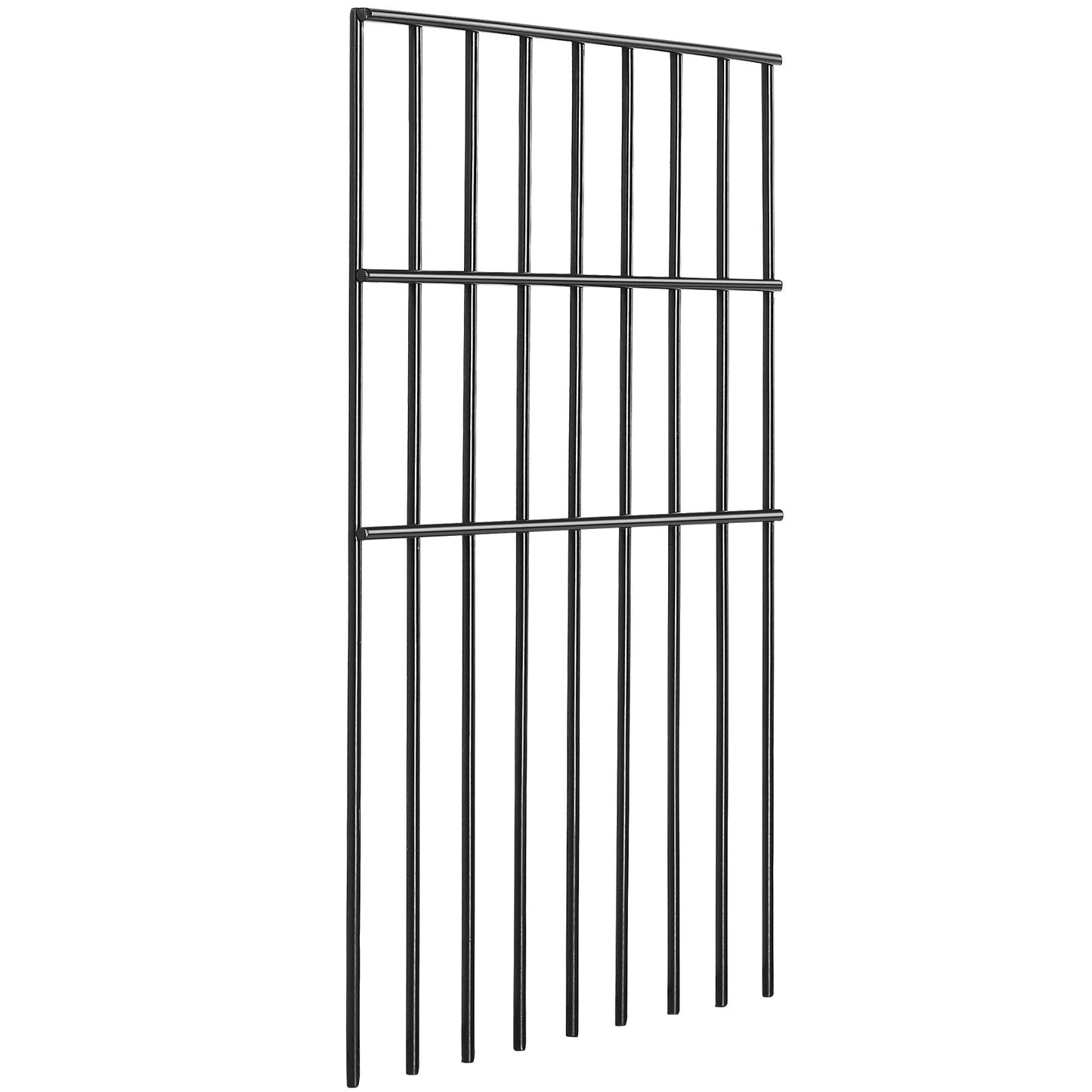 VEVOR Garden Fence, No Dig Fence 44(H)x33(L)cm Animal Barrier Fence, Underground Decorative Garden Fencing with 3.81 cm Spike Spacing, Metal Dog Fence for the Yard and Outdoor Patio, 28 Pack