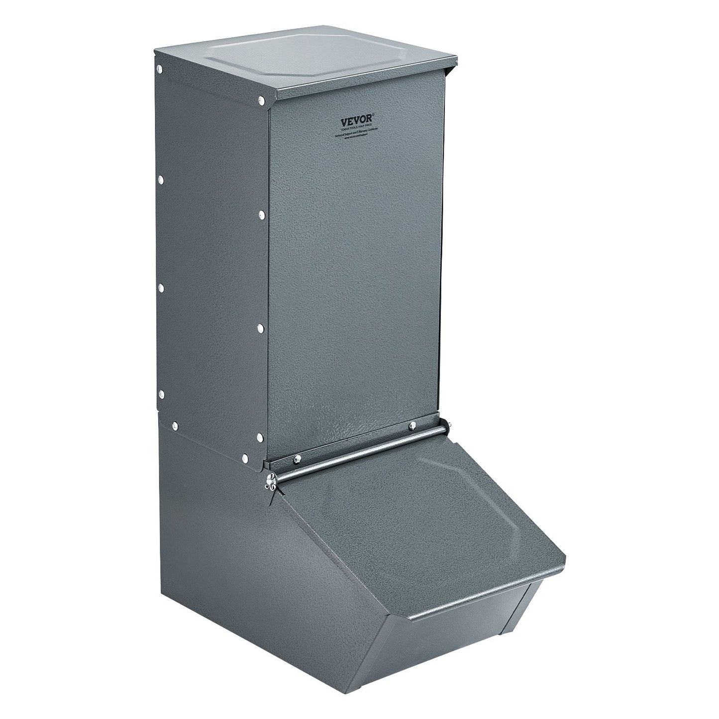 VEVOR Hog Feeder 2.2 Bushel Metal Double Door Pig Feeder Feeding up to 5 Hogs