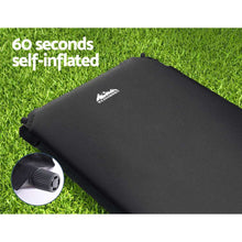 Load image into Gallery viewer, Weisshorn Self Inflating Mattress Camping Sleeping Mat Air Bed Pad Single Black
