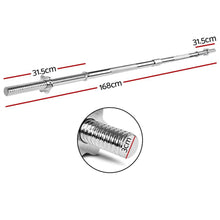 Load image into Gallery viewer, Everfit 168CM 5.5FT Barbell Bar Fitness Weight Plates Dumbbells Row
