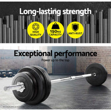 Load image into Gallery viewer, Everfit 168CM 5.5FT Barbell Bar Fitness Weight Plates Dumbbells Row

