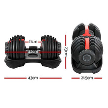 Load image into Gallery viewer, Everfit 24kg Dumbbells Adjustable Dumbbell Weight Plates Home Gym
