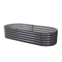 Load image into Gallery viewer, Green Fingers Garden Bed 160X80X42cm Oval Planter Box Raised Container Galvanised
