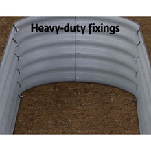 Load image into Gallery viewer, Green Fingers Garden Bed 160X80X42cm Oval Planter Box Raised Container Galvanised
