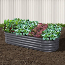 Load image into Gallery viewer, Green Fingers Garden Bed 160X80X42cm Oval Planter Box Raised Container Galvanised
