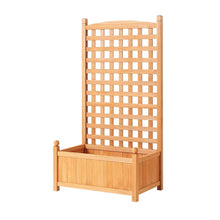 Load image into Gallery viewer, Green Fingers Garden Bed Wooden 64x35x115cm Planter Raised Box Container Trellis
