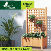 Load image into Gallery viewer, Green Fingers Garden Bed Wooden 64x35x115cm Planter Raised Box Container Trellis
