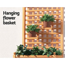 Load image into Gallery viewer, Green Fingers Garden Bed Wooden 64x35x115cm Planter Raised Box Container Trellis
