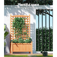 Load image into Gallery viewer, Green Fingers Garden Bed Wooden 64x35x115cm Planter Raised Box Container Trellis
