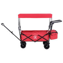 Load image into Gallery viewer, Gardeon Garden Cart with Removable Canopy Red
