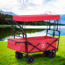 Load image into Gallery viewer, Gardeon Garden Cart with Removable Canopy Red
