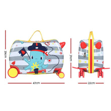 Load image into Gallery viewer, Wanderlite 17&quot; Kids Ride On Luggage Children Suitcase Trolley Travel Octopus
