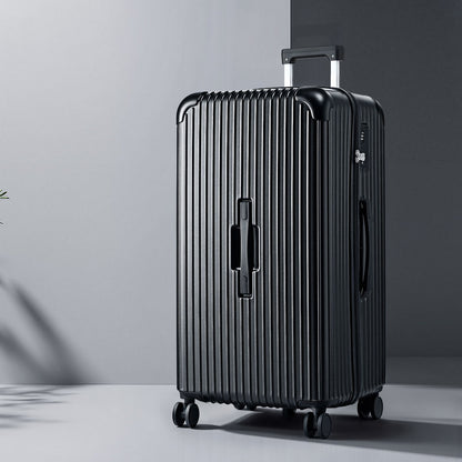 Wanderlite 32" Trunk Luggage Suitcase Travel 5 Wheels Type-C Port TSA Black