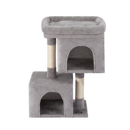 i.Pet Cat Tree 67cm Tower Scratching Post Trees Scratcher Condo House Light Grey