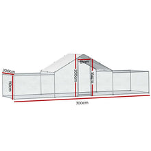 Load image into Gallery viewer, i.Pet Chicken Coop Cage Run Rabbit Hutch Large Walk In Hen House Cover 7mx2mx2m
