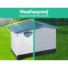 Load image into Gallery viewer, i.Pet Dog Kennel House Extra Large Outdoor Plastic Puppy Pet Cabin Shelter XL Blue
