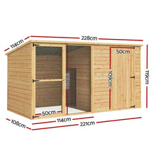 Load image into Gallery viewer, i.Pet Dog Kennel Extra Large 2.28M Wooden House Bed Outdoor Pet Puppy Cabin Log
